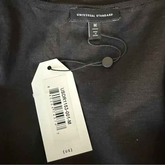 NWT Universal Standard Tulip Hem Linen Blend Black Wrap Dress Size 18-20 - Picture 10 of 13